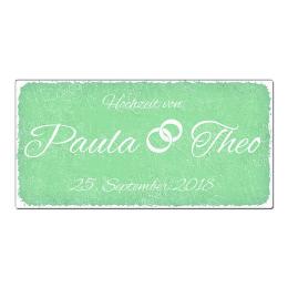 Vintageschild mit Wunschtext 200 x 100mm pastellmint