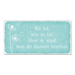 Vintageschild mit Wunschtext 200 x 100mm pastelltürkis