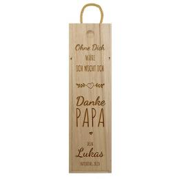 Weinkiste mit Gravur zum Vatertag Design 1
