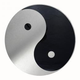 Yin und Yang - Edelstahl Dekoschild für die Wand